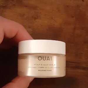OUAI Scalp & Body Scrub in White and Tan